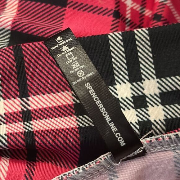 Body Rage Pink Plaid Skirt size Medium/Large - Picture 4 of 5